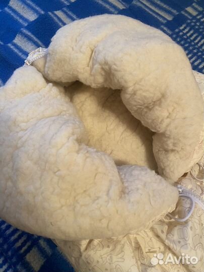 Конверт одеяло зимний на выписку меховой