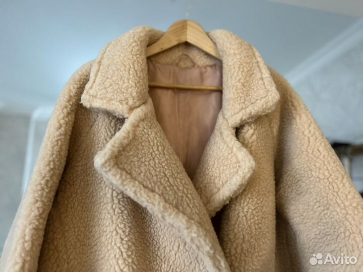 Шуба овечья шерсть kokos look