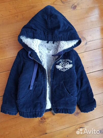 Детский вельветовый утеплённый костюм(9-12месяцев)