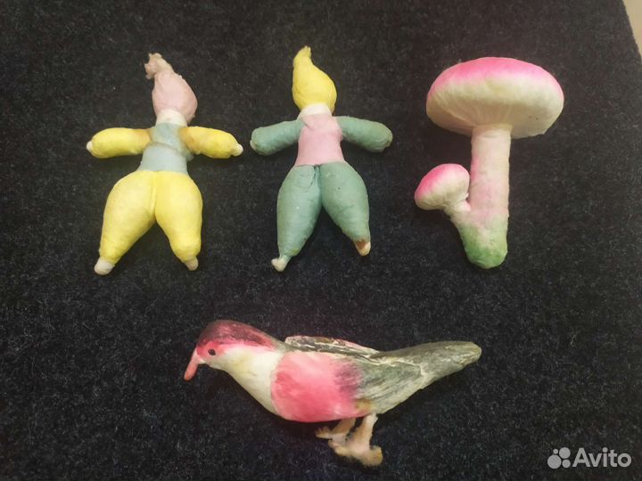 Ватные елочные игрушки СССР