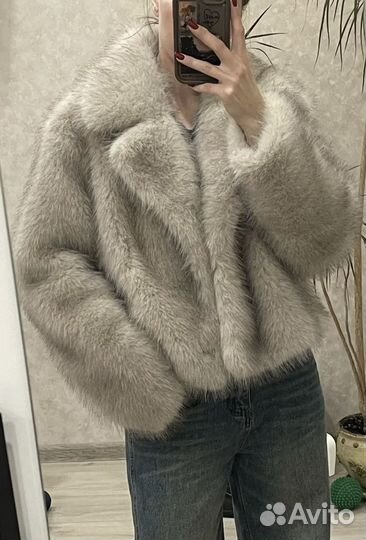 Шуба из эко меха короткая