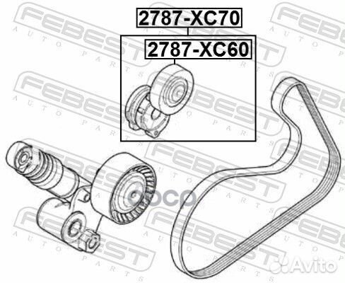 Натяжитель ремня приводного volvo 2.0D/2.4D 05