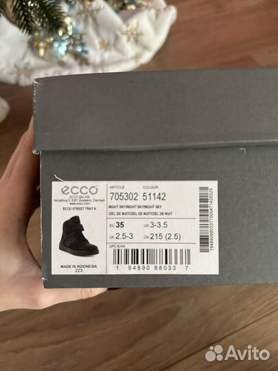 Ботинки демисезонные для мальчика ecco