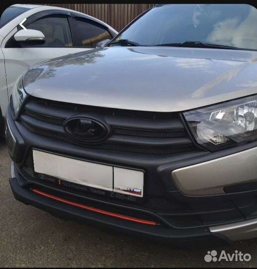 Защита радиатора LADA Granta FL Хром (верх+низ)