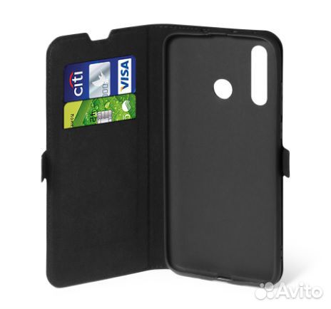 Чехол-Книжка (под кожу) для huawei Nova 4 (черный)