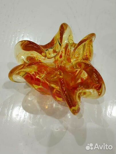 Винтаж вазочка цветное стекло