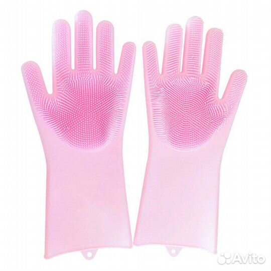 Многофункциональные силиконовые перчатки-скрубберы
