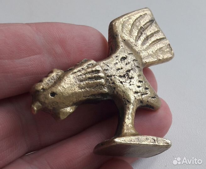 Фигурка Петушок бронза 55х60 мм царизм СССР