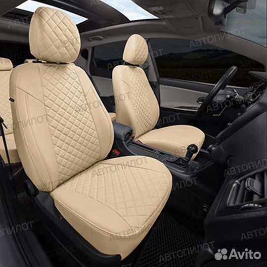 Авточехол экокожа-ромб Ford KA хэтчбек 1996-2008