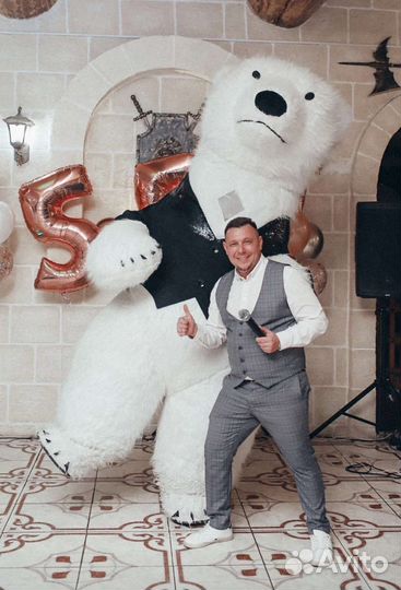 Анимация, Большой белый мишка,мишки ростовые