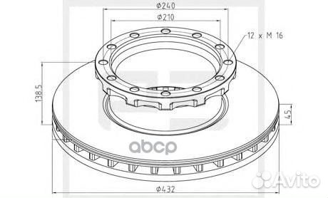 026.667-10A диск торм. 432/210x45/138.5 12n-24