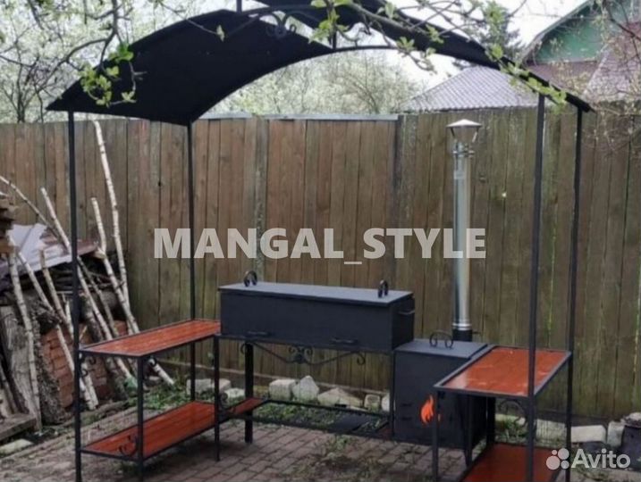 Мангал с крышей