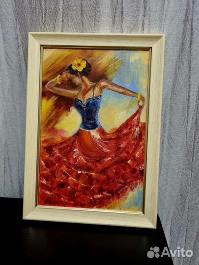 Картина маслом танцовщица от художника