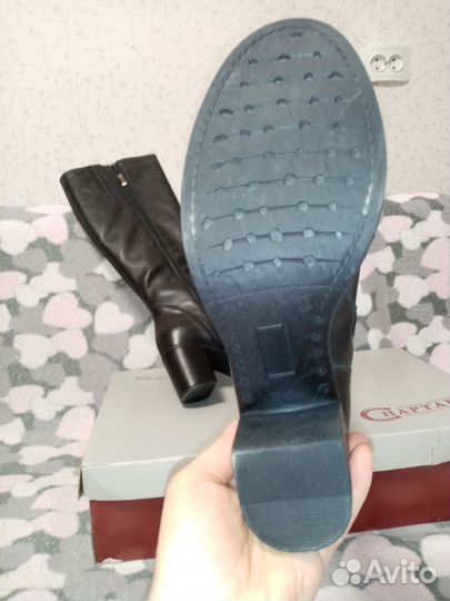 Весенние сапоги натуральная кожа 38