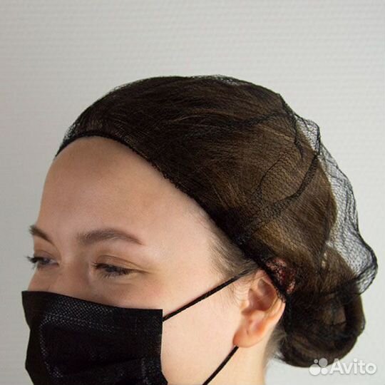 Нейлоновая шапочка-берет, черная