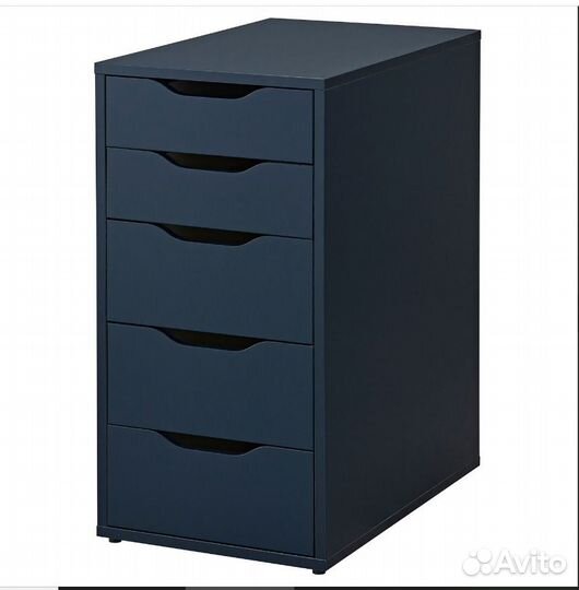 Тумба IKEA alex икеа алекс, синий, 36х70 см