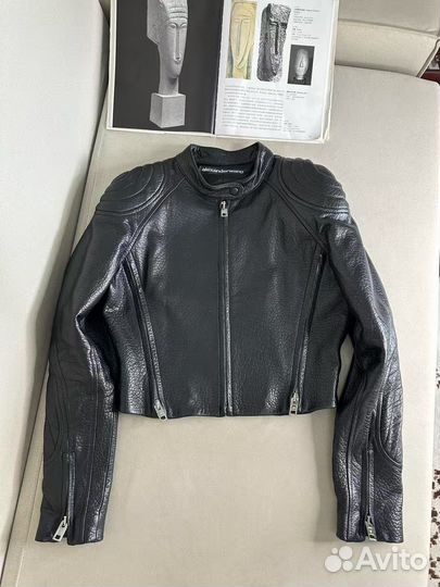 Кожаная куртка alexander wang топ качество S-XL
