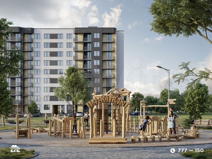 2-к. квартира, 53,6 м², 9/9 эт.