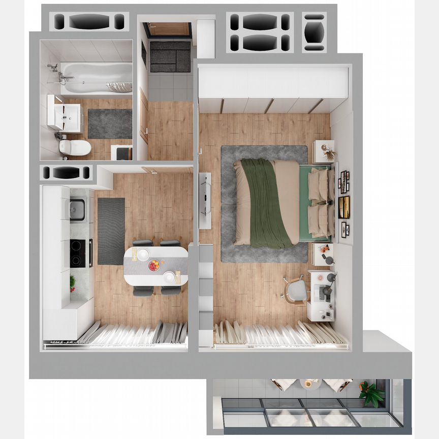 1-к. квартира, 34,5 м², 17/23 эт.