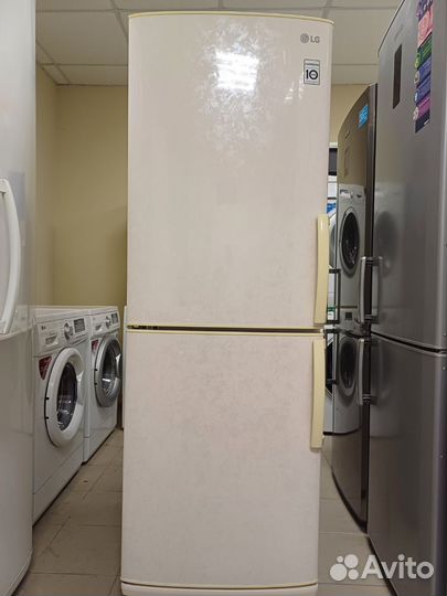 Холодильник LG. No Frost. Бежевый. Доставка