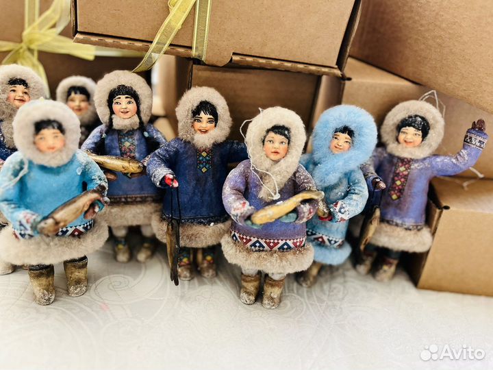Ватные елочные игрушки СССР