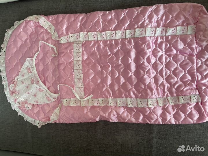 Конверт на выписку для девочки лето новый