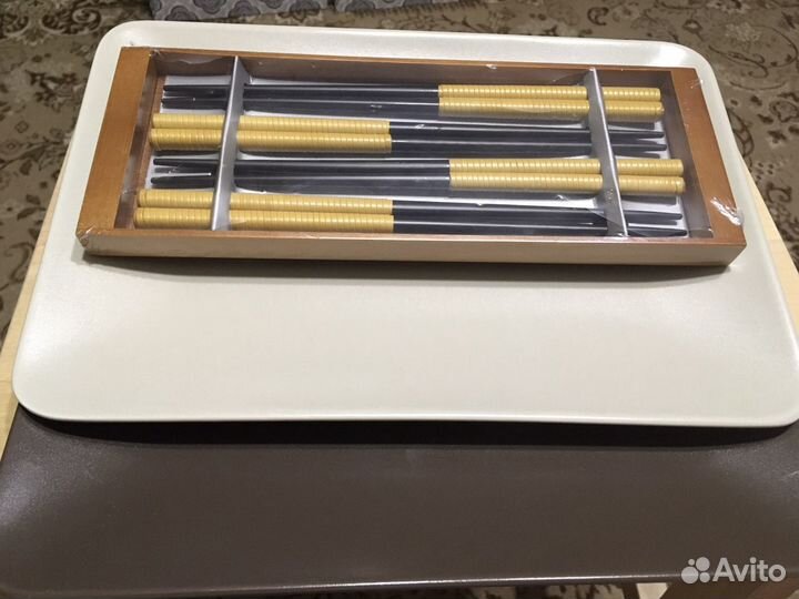 Новые бамбуковые палочки для суши+тарелки IKEA