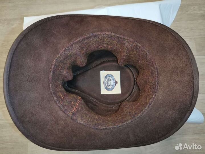 Шляпа мужская кожаная