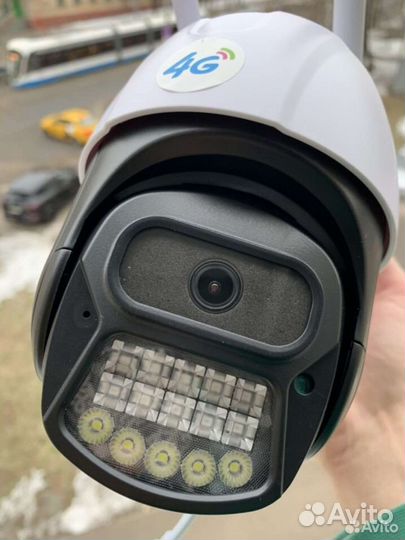 Поворотная 4G камера видеонаблюдения с сим картой