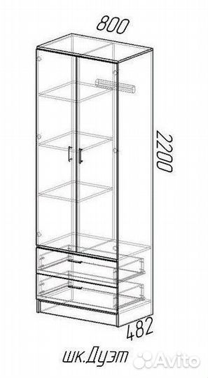 Шкаф Дуэт Венге Лоредо