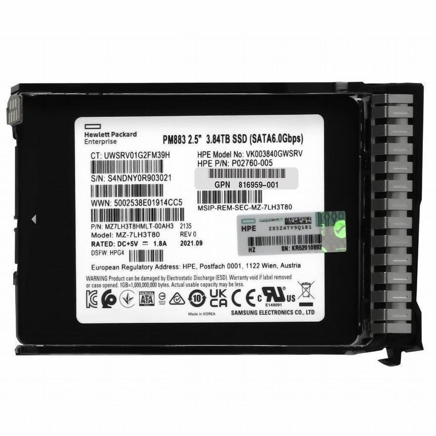 [DL160] Жесткий Диск Hp 868834-0173.84tb Sata3 2,5" Ssd Dl160