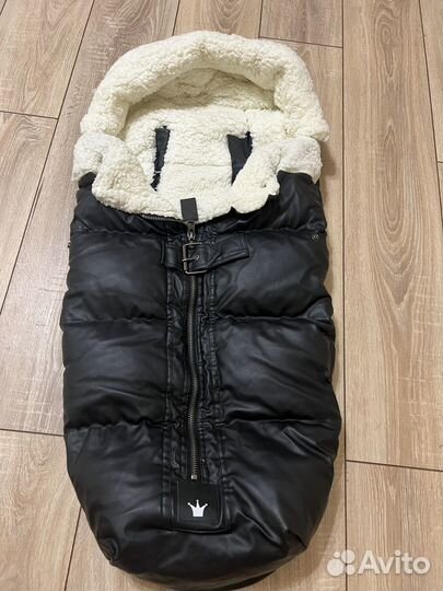 Зимний конверт в коляску на овчине