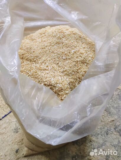 Опилки стружка навалом в мешках 120 литров