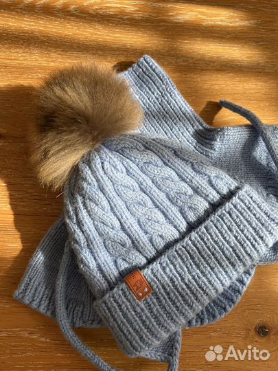 Комплект шапка и шарф зима