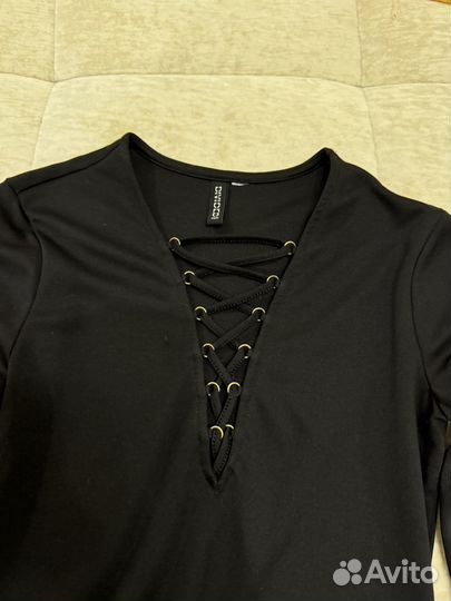 Платье divided hm женское черное размер S