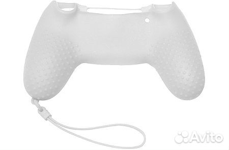 Силиконовый чехол + ремешок для DualShock 4 (белый)