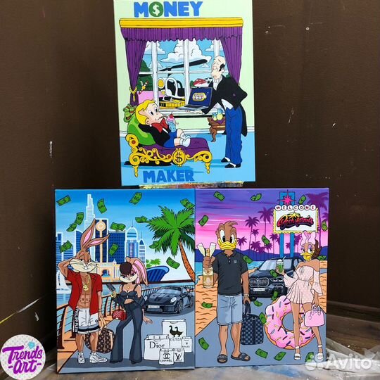 Поп стрит арт модные дизайнерские картины купить