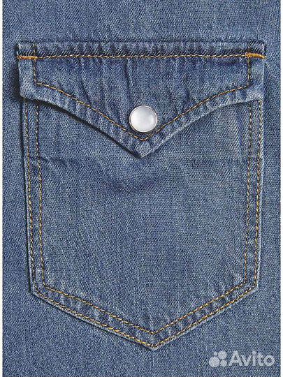 Джинсовое платье-рубашка