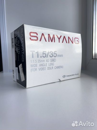 Объектив Samayang 35mm 1.5T cine для nikon F