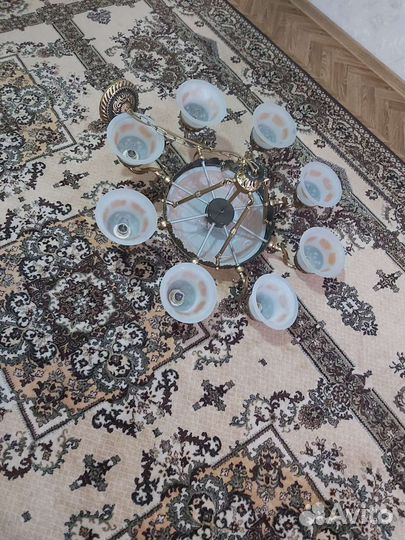 Люстра потолочная бу хрустальная