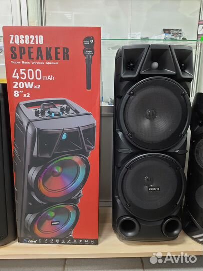 Мощная Bluetooth колонка ZQS 8210+ микрофон