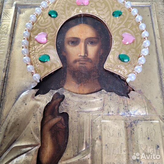 Старинная икона Господь Вседержитель