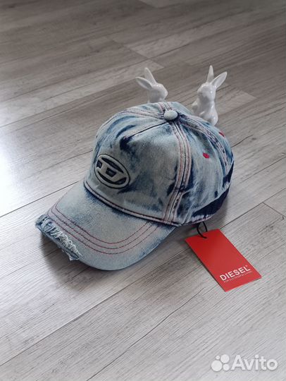 Кепка бейсболка Diesel джинса премиум