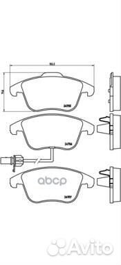 Колодки тормозные дисковые перед P85113 Brembo