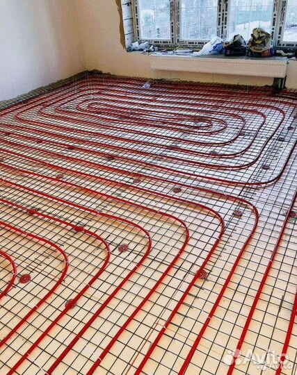 Подключение газового котла, радиаторов, тёплый пол