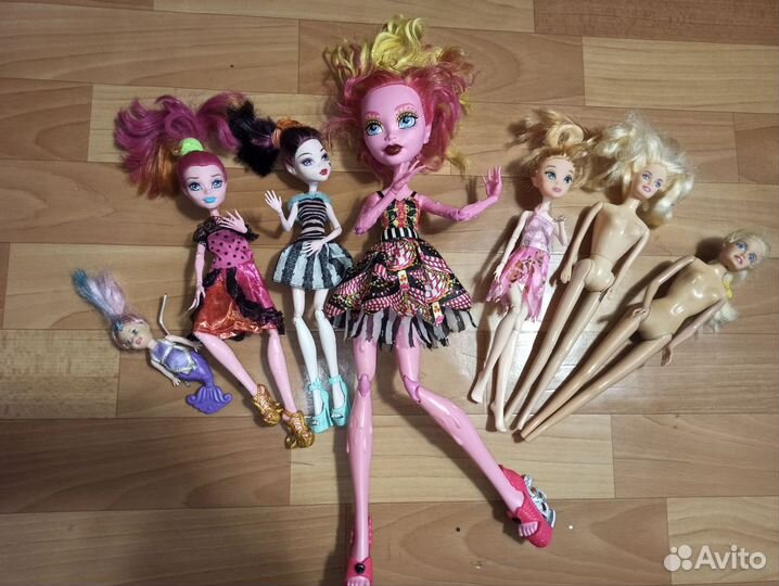 Куклы монстер хай, барби, мягкие игрушки