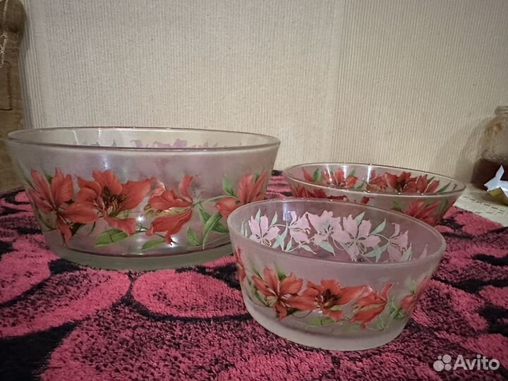 Набор салатник.Доска разд. Гжель в ассортименте