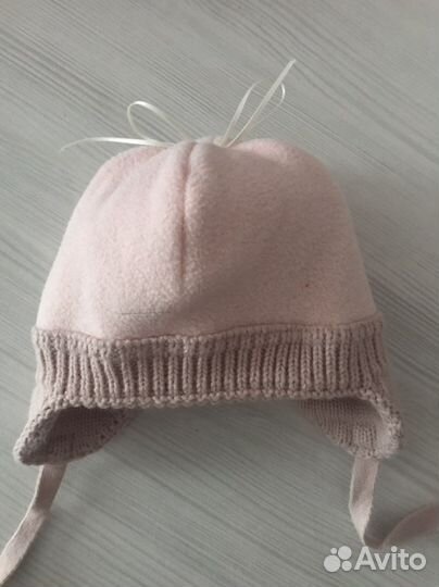 Шапочка для новорожденного теплая