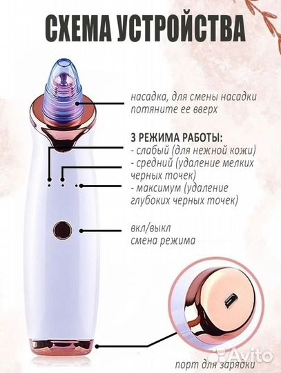 Прибор для вакуумной чистки лица