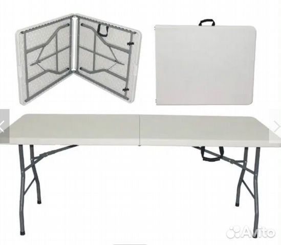 Стол туристический пластиковый складной, 180х74х74